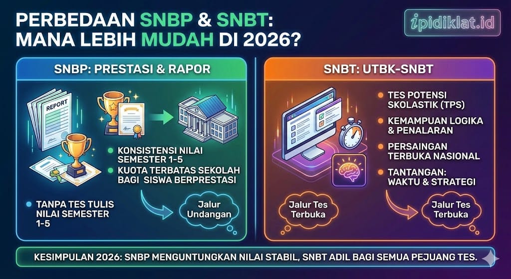 Perbedaan SNBP dan SNBT