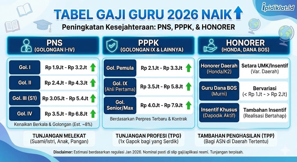 Tabel Gaji Guru 2026