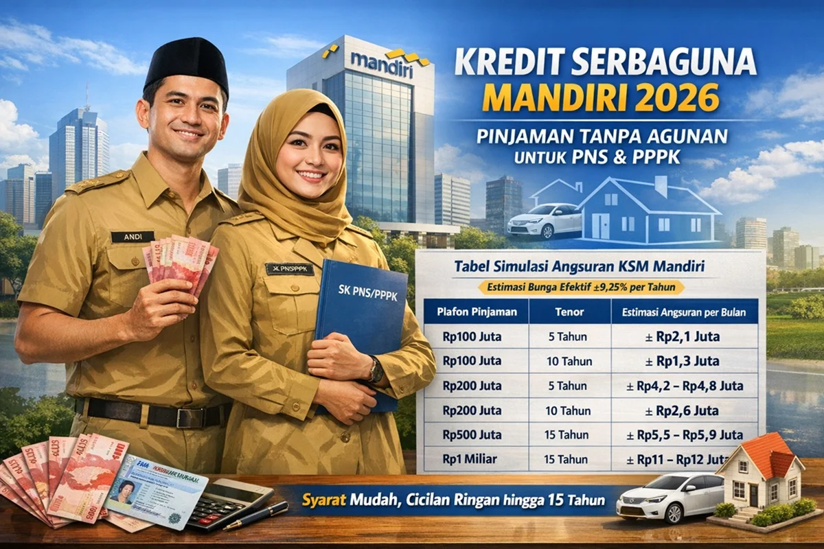 Kredit Serbaguna Mandiri: Solusi Pinjaman Tanpa Agunan 2026