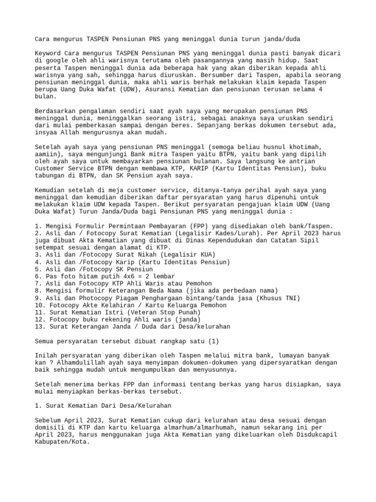 Saldo Taspen Pensiunan PNS 2026: Panduan Cek Online Lengkap