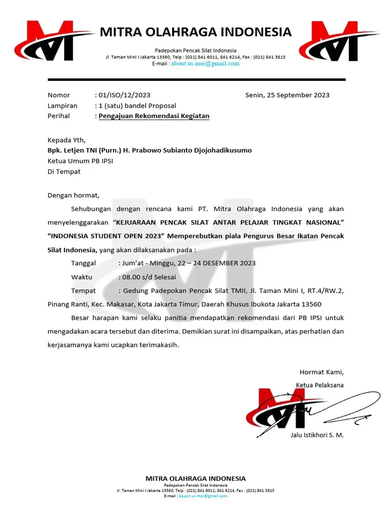 Sugiono Nakhoda PB IPSI 2026-2030: Estafet dari Prabowo